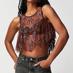 Free People Tulsi Mesh Top